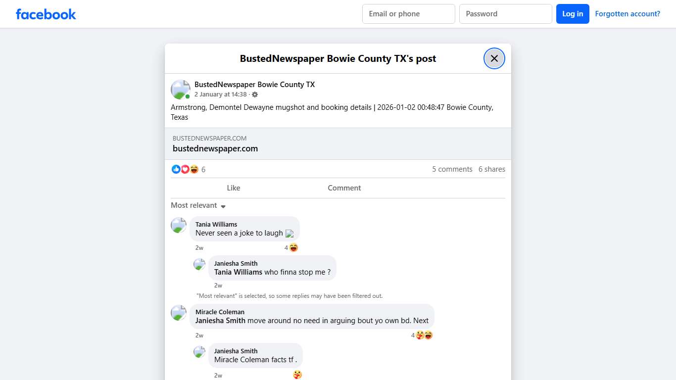 Armstrong, Demontel... - BustedNewspaper Bowie County TX | Facebook